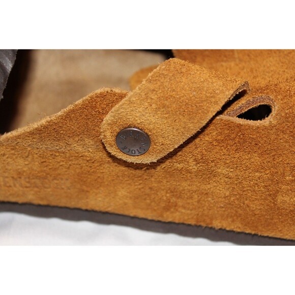 Birkenstock Men\'s Boston Suede Mule Clog Suede Sandal Slippers‎ Mink Brown EU 44